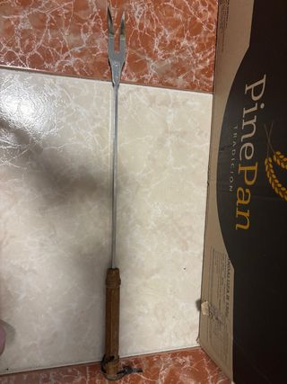 Tenedor Barbacoa - Metal y Madera