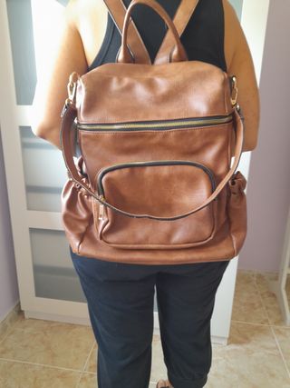 Mochila marrón mujer