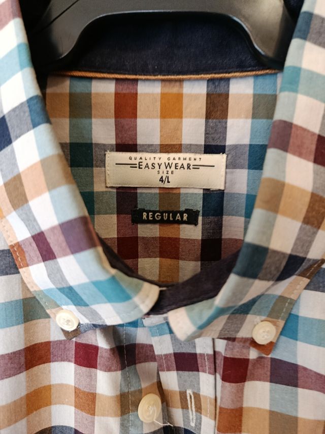Camisa cuadros hombre - Talla L