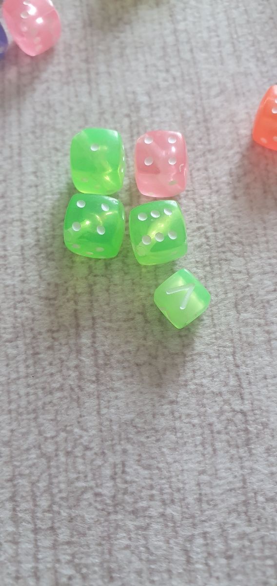 Dados Colores Abalorios: 50 unidades