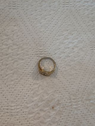 Anillo Ojo Turco dorado y azul