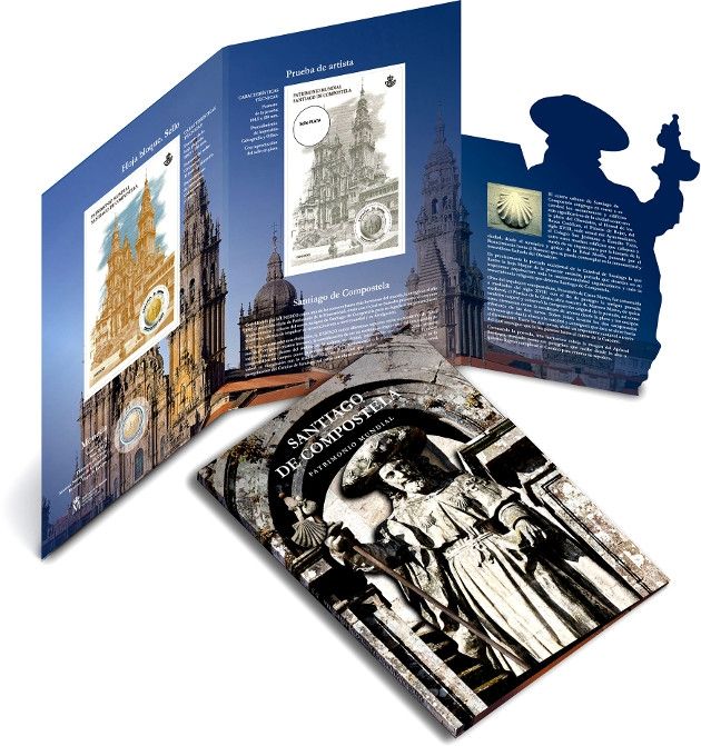 Cartera Moneda 2€ España 2018 Santiago