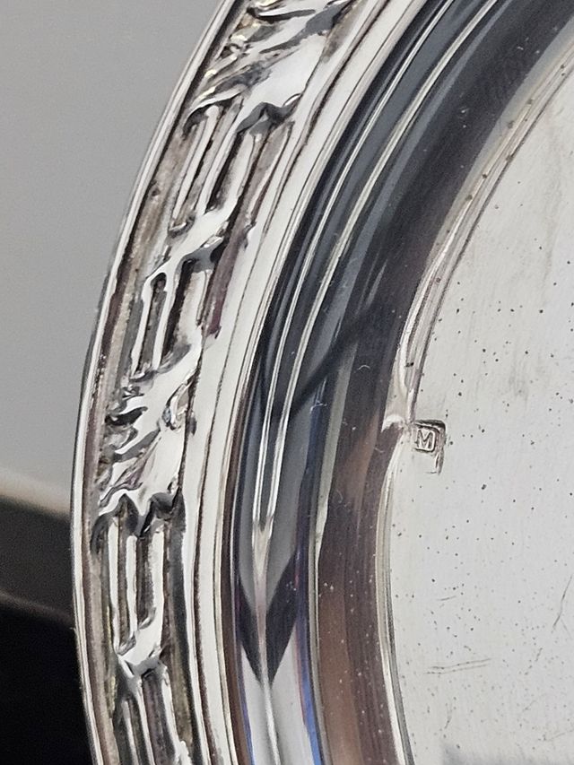 Bandeja alpaca plateada ovalada