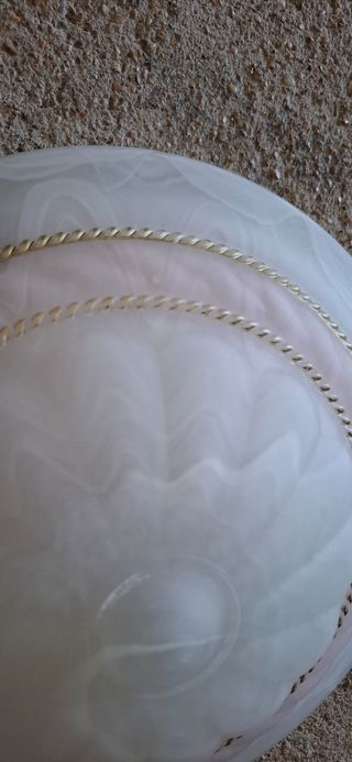 Plafoniera vetro bianco - Ø30cm