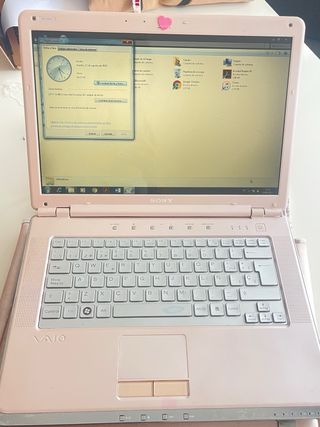 Portátil Sony Vaio Rosa - Cargador