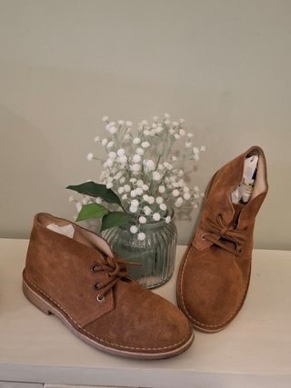 Zapatos ante marrón mujer