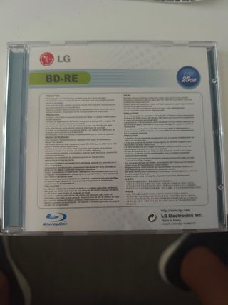 Disco Blu-ray regrabable LG 25GB