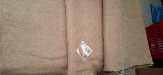 1 Coperta Lana Beige - Letto Singolo