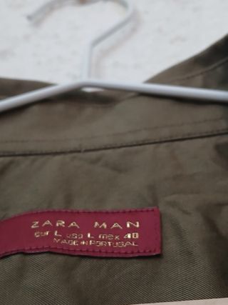 Camisa ZaraMan verde oliva Talla L