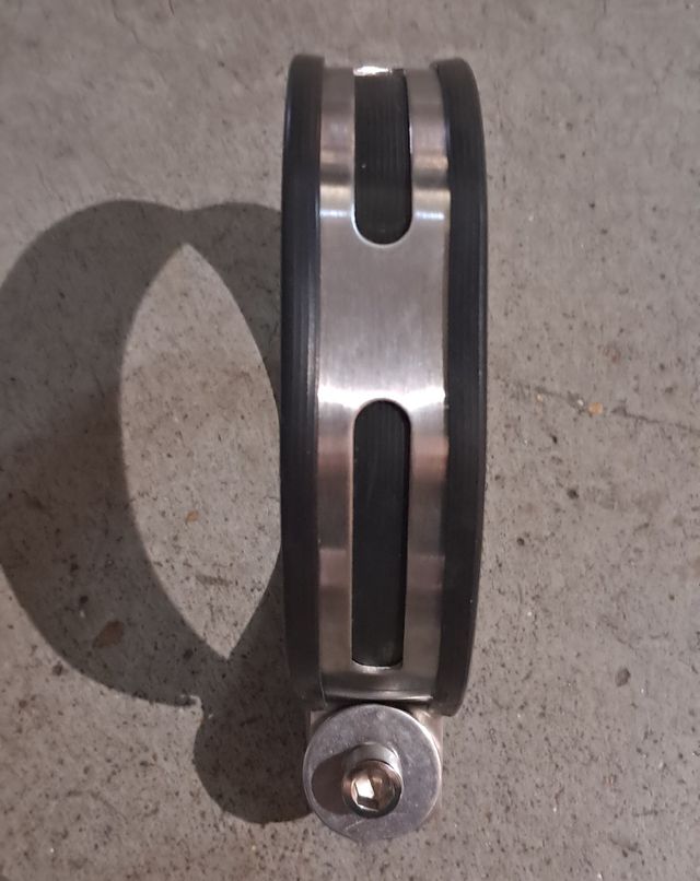 Fascetta Scarico Moto o scooter 100mm + Piastra 35