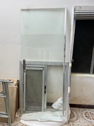 Mampara ducha cristal - plata