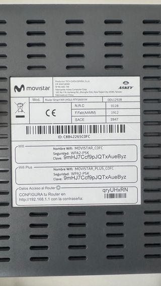 Router Movistar Fibra