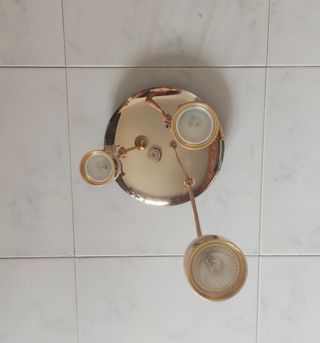 2 Lamparas doradas con halógenos 