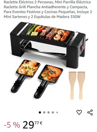 Parrilla Eléctrica para 2personas Grill Plancha