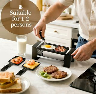 Parrilla Eléctrica para 2personas Grill Plancha