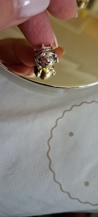 Charm Pandora - Verde & Plata