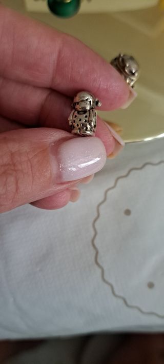 Charm Pandora - Verde & Plata