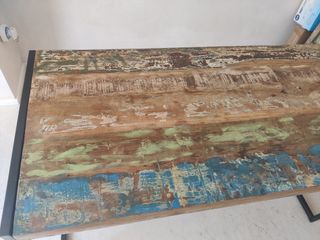 Mesa comedor madera - Estilo industrial.