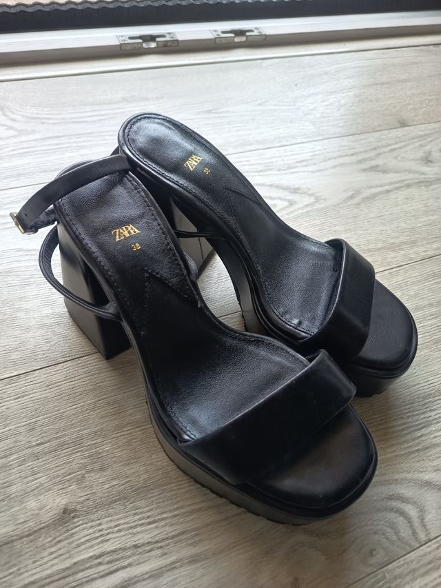 Sandali Zara neri plateau 38