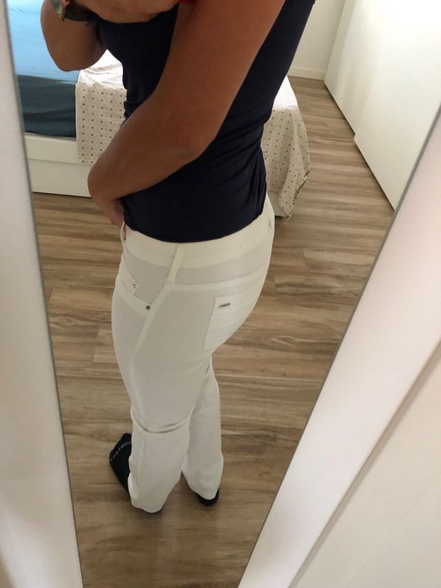 Pantaloni bianchi skinny
