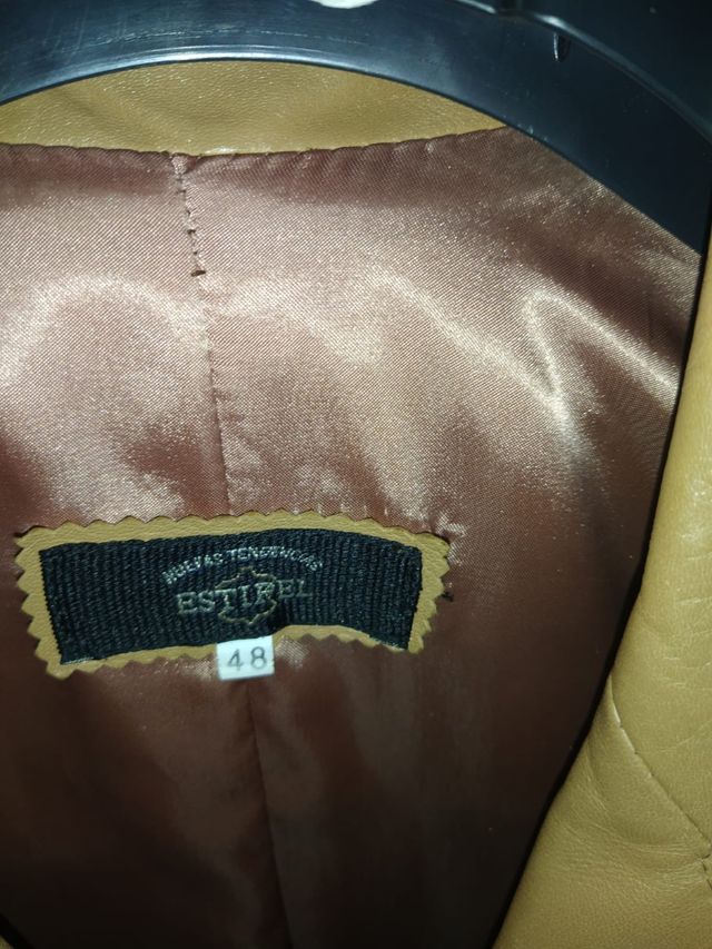 Chaqueta cuero ESTIPEL marrón
