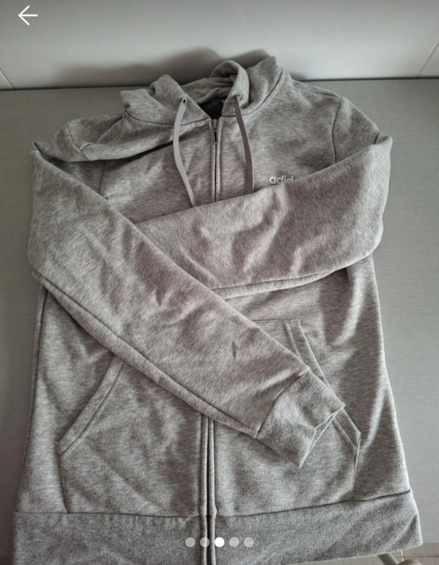 Sudadera gris capucha