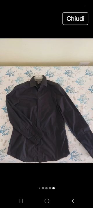 Camicia H&M nera tg S uomo slim fit