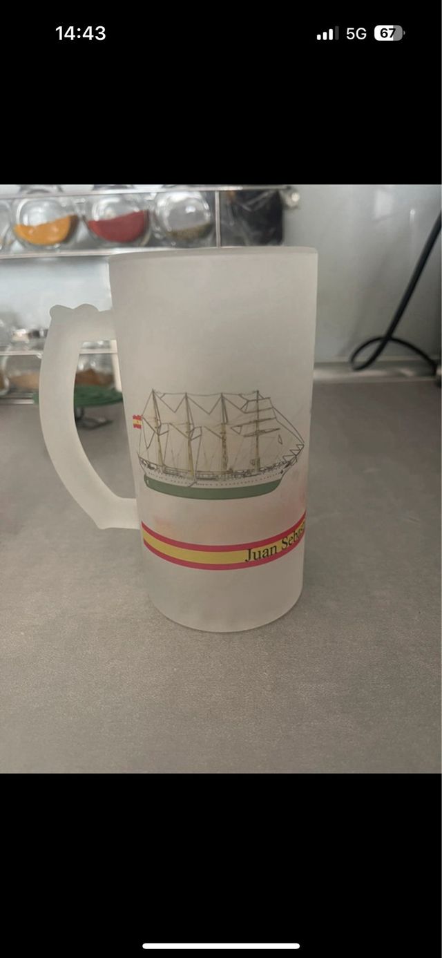 Jarra cerveza juan sebastian Elcano -