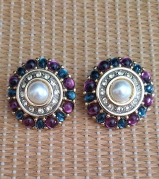 Pendientes vintage multicolor