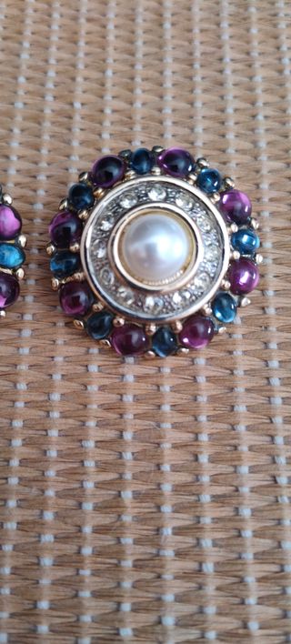 Pendientes vintage multicolor