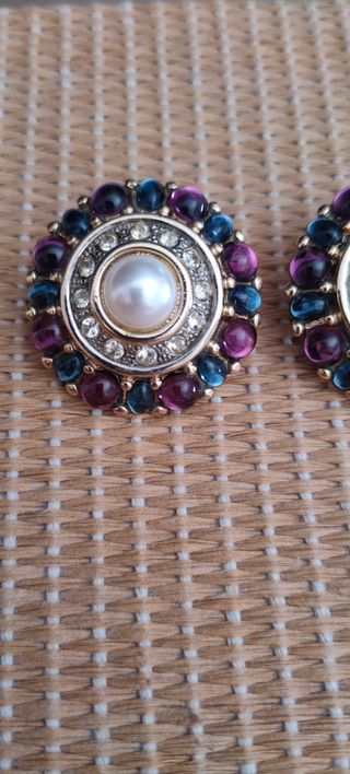 Pendientes vintage multicolor
