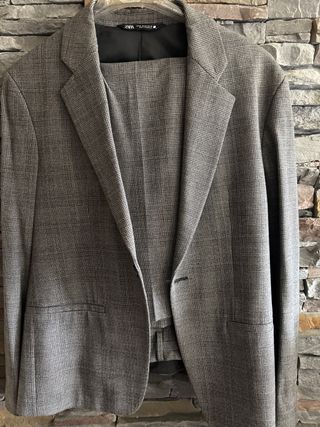 Traje Gris Zara - Chaqueta y Pantalón