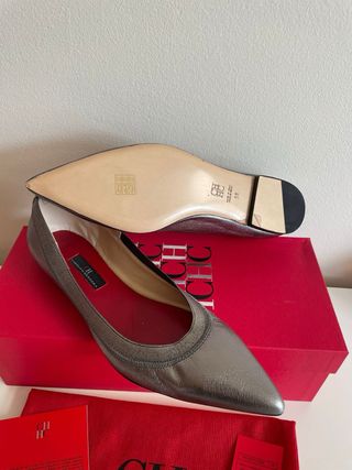 Zapatos Carolina Herrera Plata 38