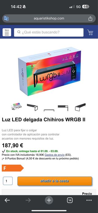 Luz LED Chihiros WRGB II Slim 45