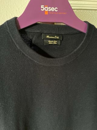 Camiseta polera Massimo Dutti azul marino
