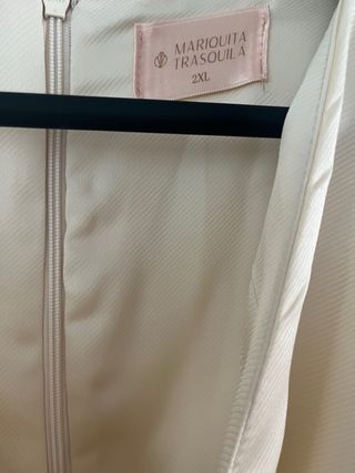 Vestido beige satin fiesta