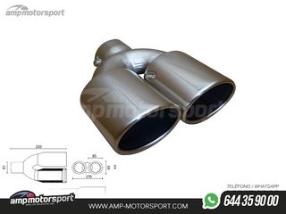 COLA DE ESCAPE DOBLE OVALADA