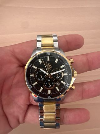Reloj U.S. Polo Assn. Gris/Dorado