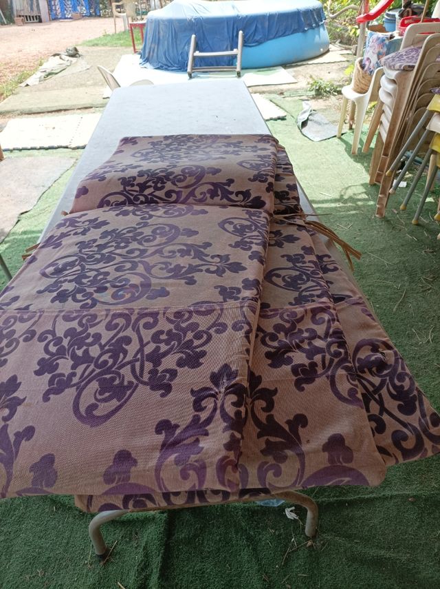 Cojines sillas - Beige/Morado