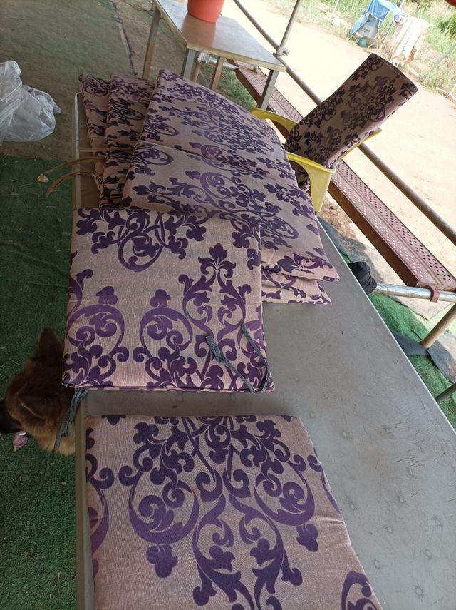 Cojines sillas - Beige/Morado