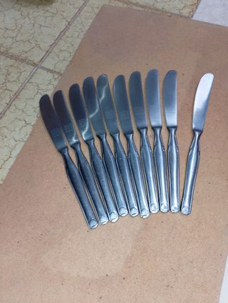 10 Coltelli Acciaio - Set Cucina