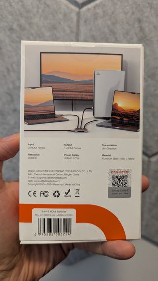 Cabletime HDMI 3x1: 4K 60Hz