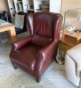 Sillón Natuzzi piel marrón