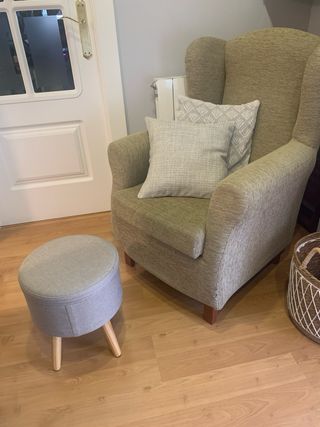 Taburete almacenaje beige