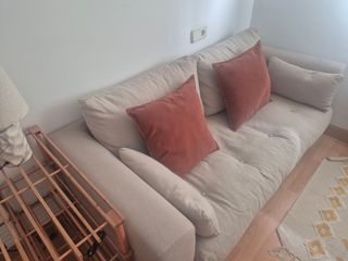 Sofá 2 plazas beige 