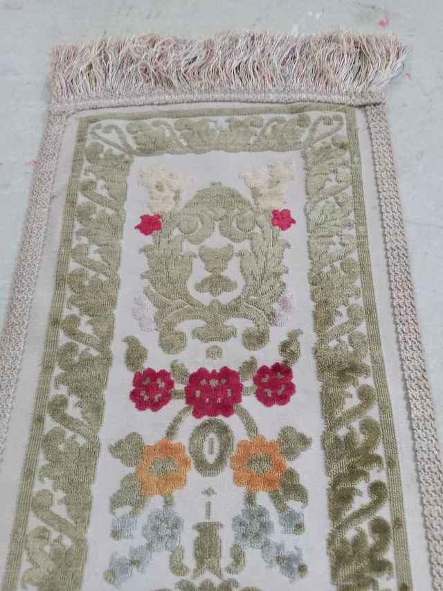 Camino mesa | terciopelo verde beige