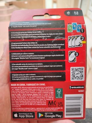 Juego de cartas UNO Mattel