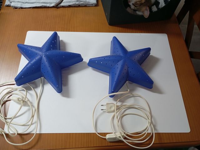 2 LAMPARAS ESTRELLA AZUL IKEA