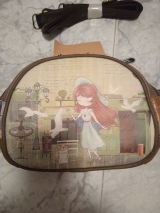 Bolso bandolera marrón beige