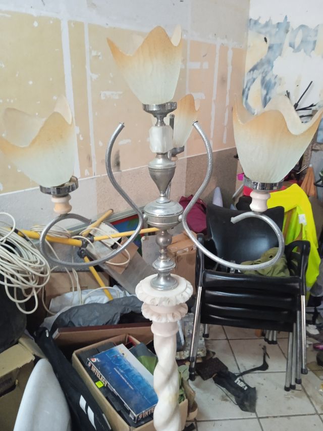 Lampara mármol antigua